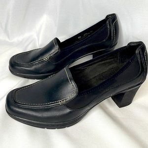 Clarks Black Leather Heels